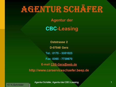 Agentur Schäfer Agentur der CBC-Leasing