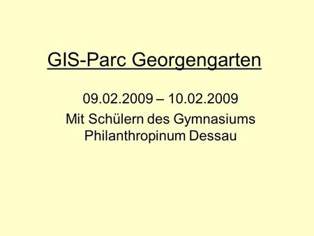 GIS-Parc Georgengarten