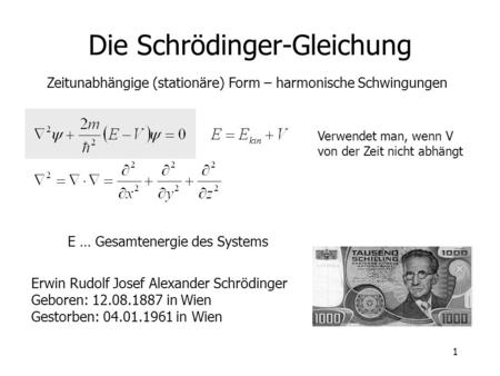 Die Schrödinger-Gleichung