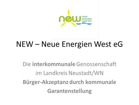 NEW – Neue Energien West eG