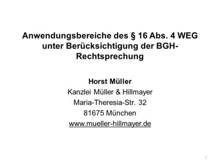Kanzlei Müller & Hillmayer