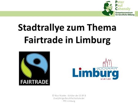 Stadtrallye zum Thema Fairtrade in Limburg