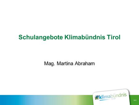 Schulangebote Klimabündnis Tirol