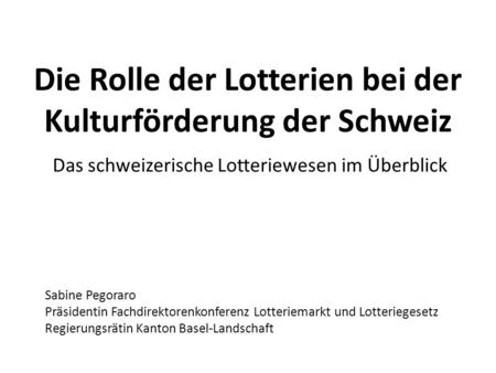 Die Rolle der Lotterien bei der Kulturförderung der Schweiz