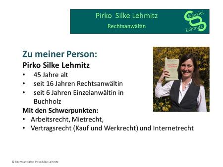 Zu meiner Person: Pirko Silke Lehmitz 45 Jahre alt