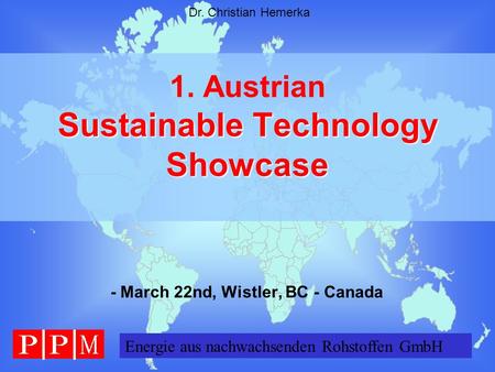 1. Austrian Sustainable Technology Showcase