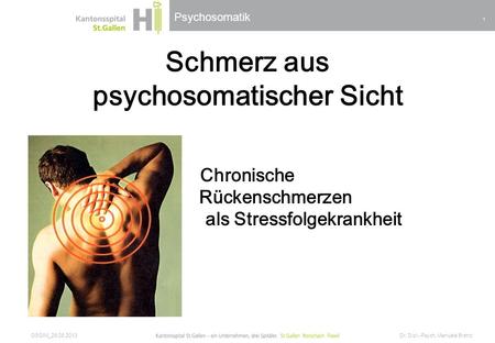 psychosomatischer Sicht als Stressfolgekrankheit