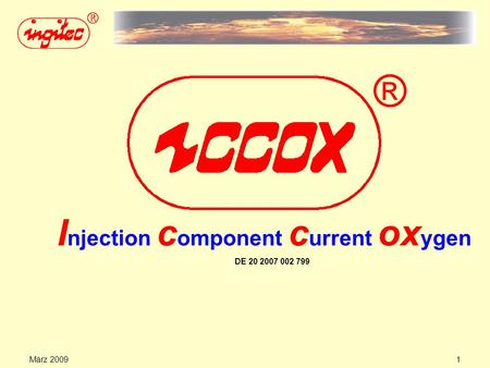 März 20091 I njection c omponent c urrent ox ygen ® DE 20 2007 002 799.