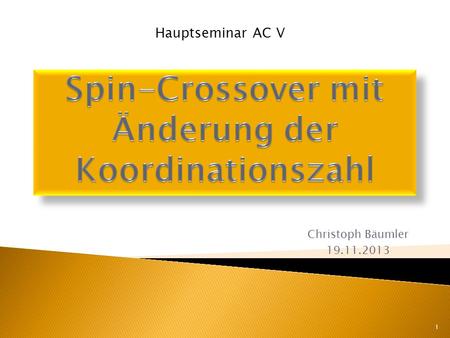 Spin-Crossover mit Änderung der Koordinationszahl
