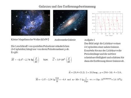 Galaxien und ihre Entfernungsbestimmung