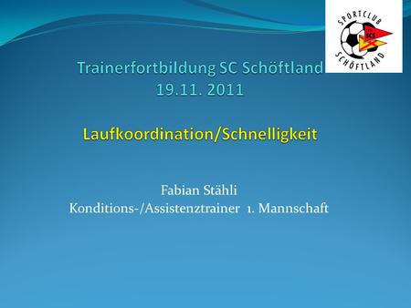 Fabian Stähli Konditions-/Assistenztrainer 1. Mannschaft