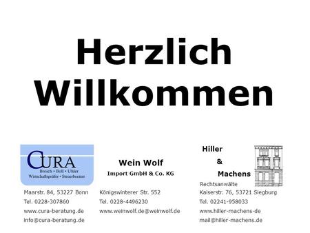 Herzlich Willkommen Wein Wolf & Machens Hiller Import GmbH & Co. KG