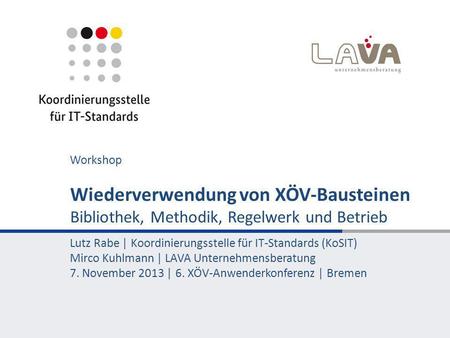 Lutz Rabe | Koordinierungsstelle für IT-Standards (KoSIT)