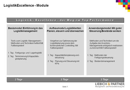 LogistikExcellence - Module