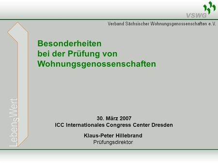 ICC Internationales Congress Center Dresden Klaus-Peter Hillebrand