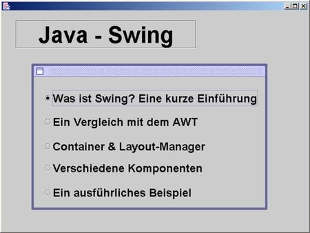 AWT und JFC Abstract Windowing Toolkit