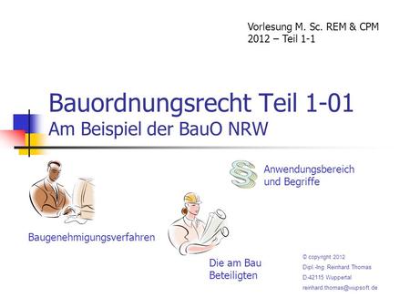 Bauordnungsrecht Teil 1-01 Am Beispiel der BauO NRW