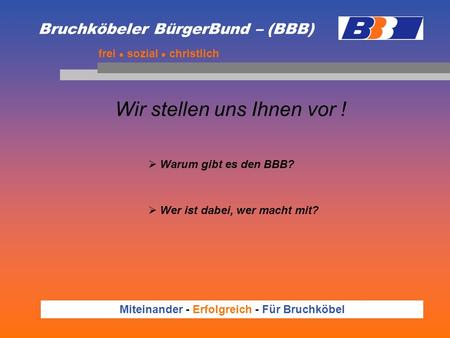Bruchköbeler BürgerBund – (BBB)
