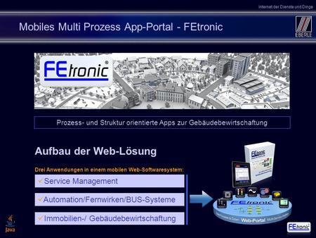 161 Mobiles Multi Prozess App-Portal - FEtronic Service Management Drei Anwendungen in einem mobilen Web-Softwaresystem: Automation/Fernwirken/BUS-Systeme.