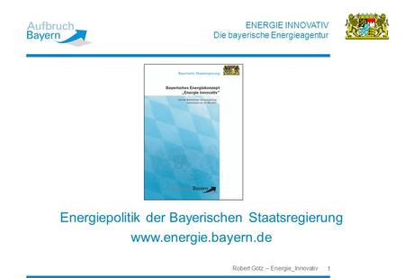 Energiepolitik der Bayerischen Staatsregierung