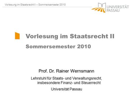 Prof. Dr. Rainer Wernsmann