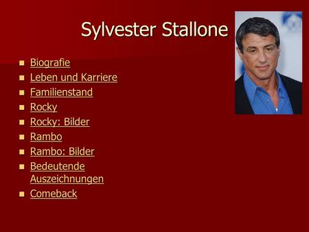 Sylvester Stallone Biografie Leben und Karriere Familienstand Rocky