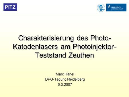 Marc Hänel DPG-Tagung Heidelberg