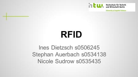 RFID Ines Dietzsch s Stephan Auerbach s