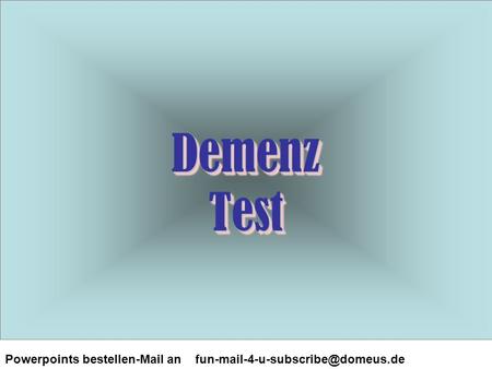 Demenz Test.