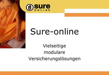 Sure-online Vielseitige modulare Versicherungslösungen.