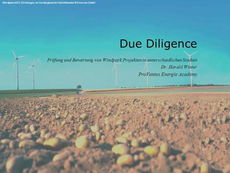 Due Diligence ProVentus Energie Academy