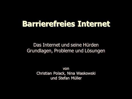 Barrierefreies Internet