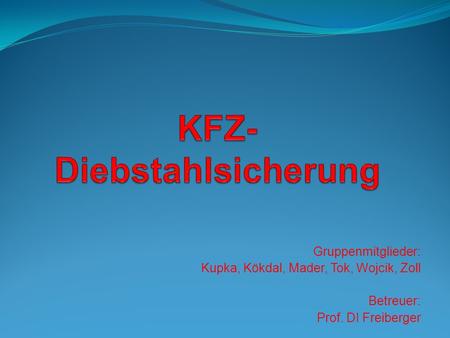 KFZ-Diebstahlsicherung
