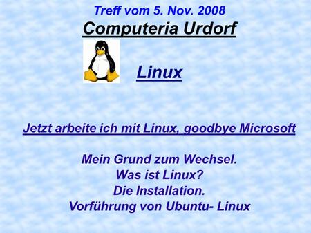 Linux Computeria Urdorf