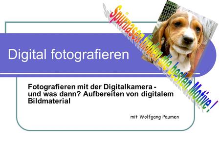 Digital fotografieren