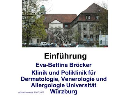 Einführung Eva-Bettina Bröcker