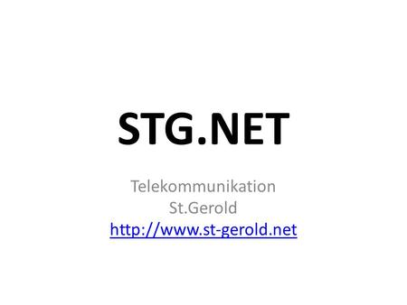 Telekommunikation St.Gerold