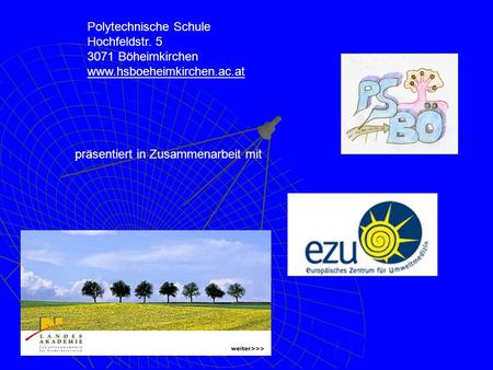 Polytechnische Schule Hochfeldstr Böheimkirchen www
