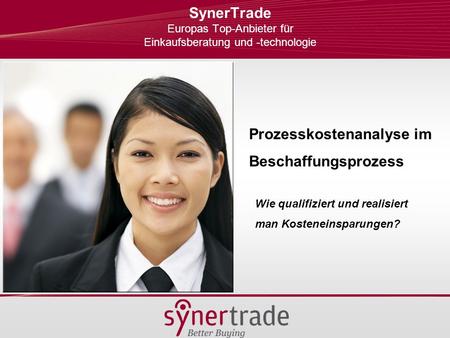 SynerTrade Europas Top-Anbieter für Einkaufsberatung und -technologie
