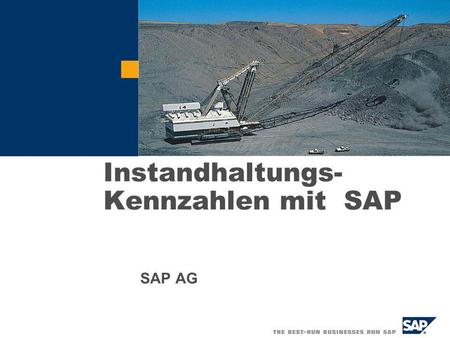 Instandhaltungs- Kennzahlen mit SAP