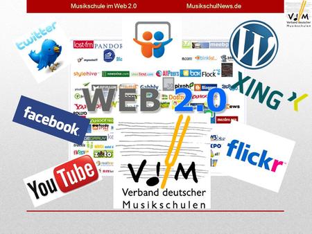 Musikschule im Web 2.0 MusikschulNews.de. MusikschulNews.de Seit Herbst 2010 als Prototyp online 434 Artikel mit 1.211 Schlagworten 18.426 Zugriffe (bis.