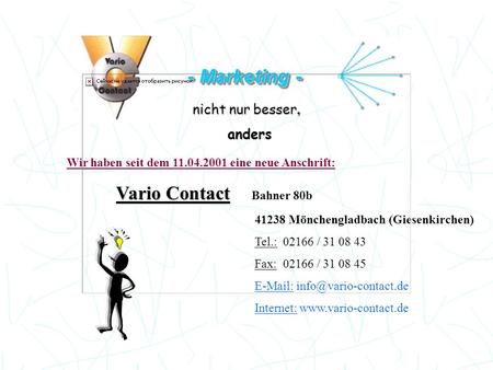 - Marketing - Vario Contact Bahner 80b nicht nur besser, anders