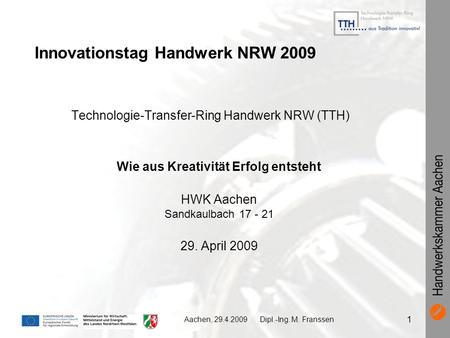 Innovationstag Handwerk NRW 2009