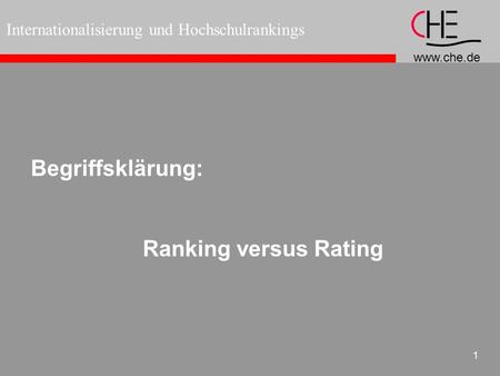 Begriffsklärung: Ranking versus Rating.