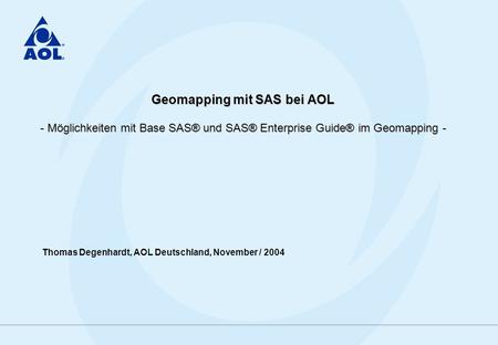 Thomas Degenhardt, AOL Deutschland, November / 2004