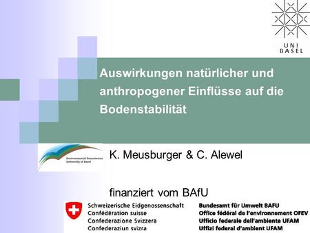 K. Meusburger & C. Alewel finanziert vom BAfU