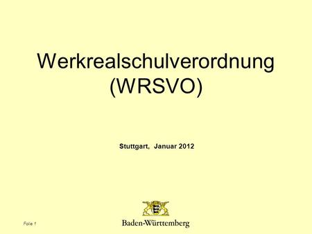 Werkrealschulverordnung (WRSVO)