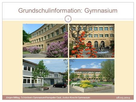Grundschulinformation: Gymnasium
