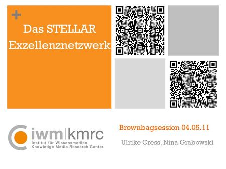 + Ulrike Cress, Nina Grabowski Das STELLAR Exzellenznetzwerk Brownbagsession 04.05.11.