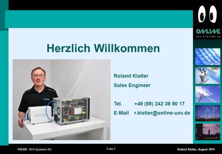 Herzlich Willkommen Roland Kistler Sales Engineer